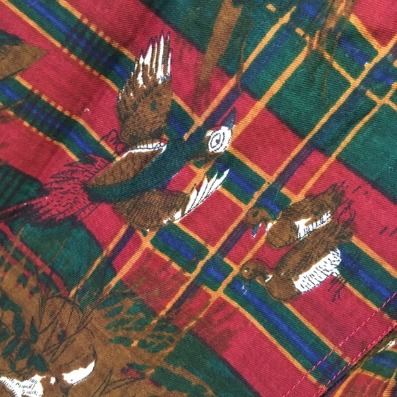 🐕SOLD🦆VTG Dogs Hunting Birds Wrap Skirt - Picture 4 of 8